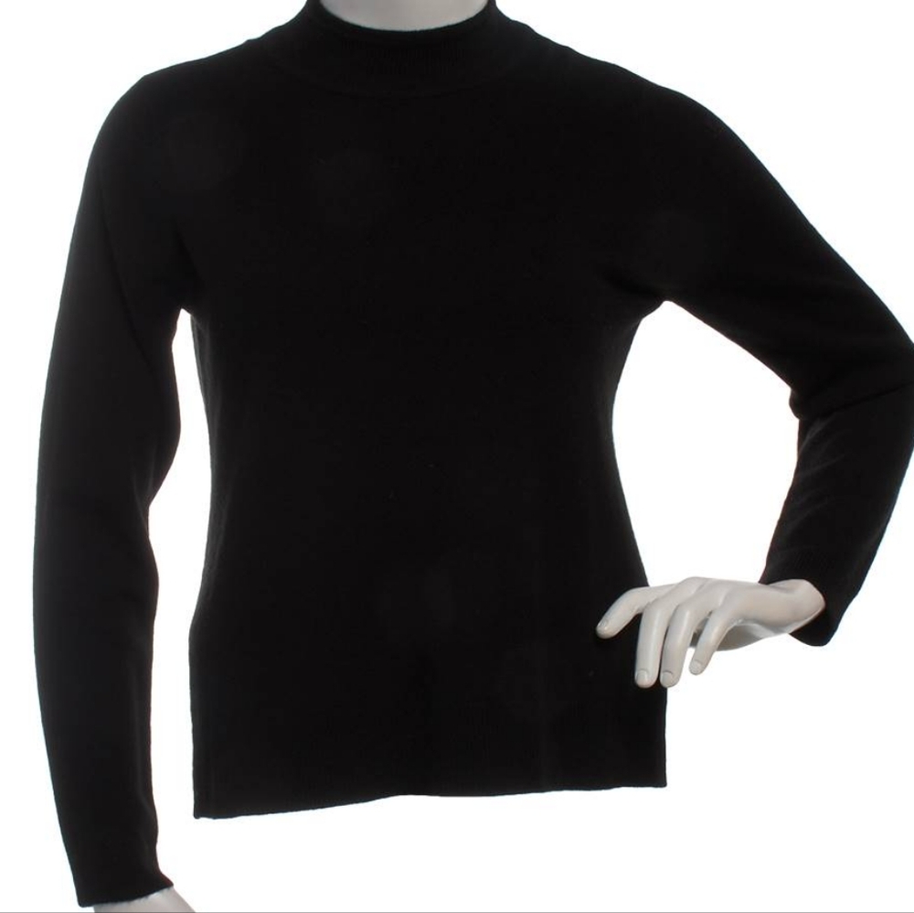 NWT Napa Valley Long Sleeve Mock Neck Soft Acrylic Sweater Sz M Petite